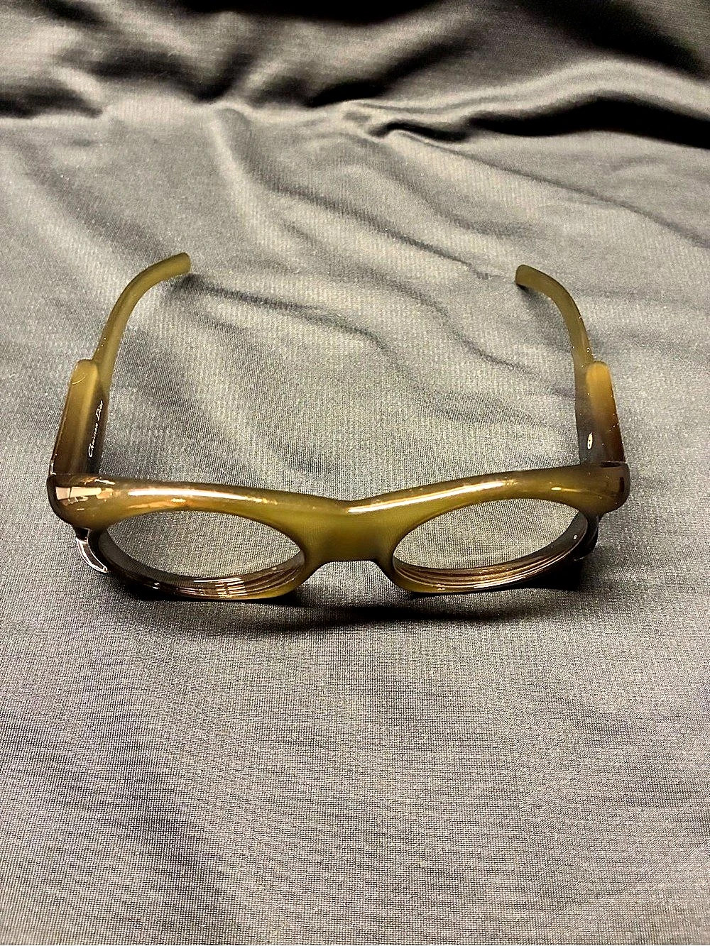Vintage Christian Dior Olive Brown Oval Frame